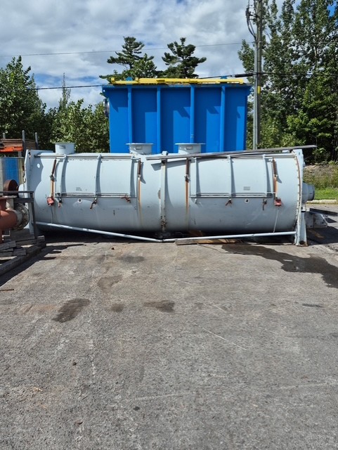 KESS rotary tumbler, side view of the drum and access doors
