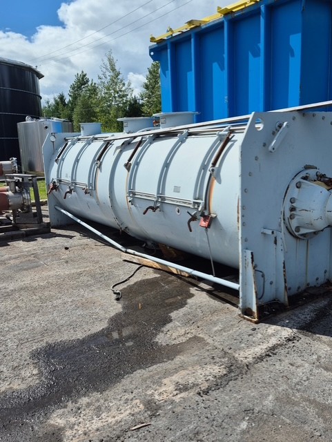 KESS rotary tumbler, angled view showing the end and access doors