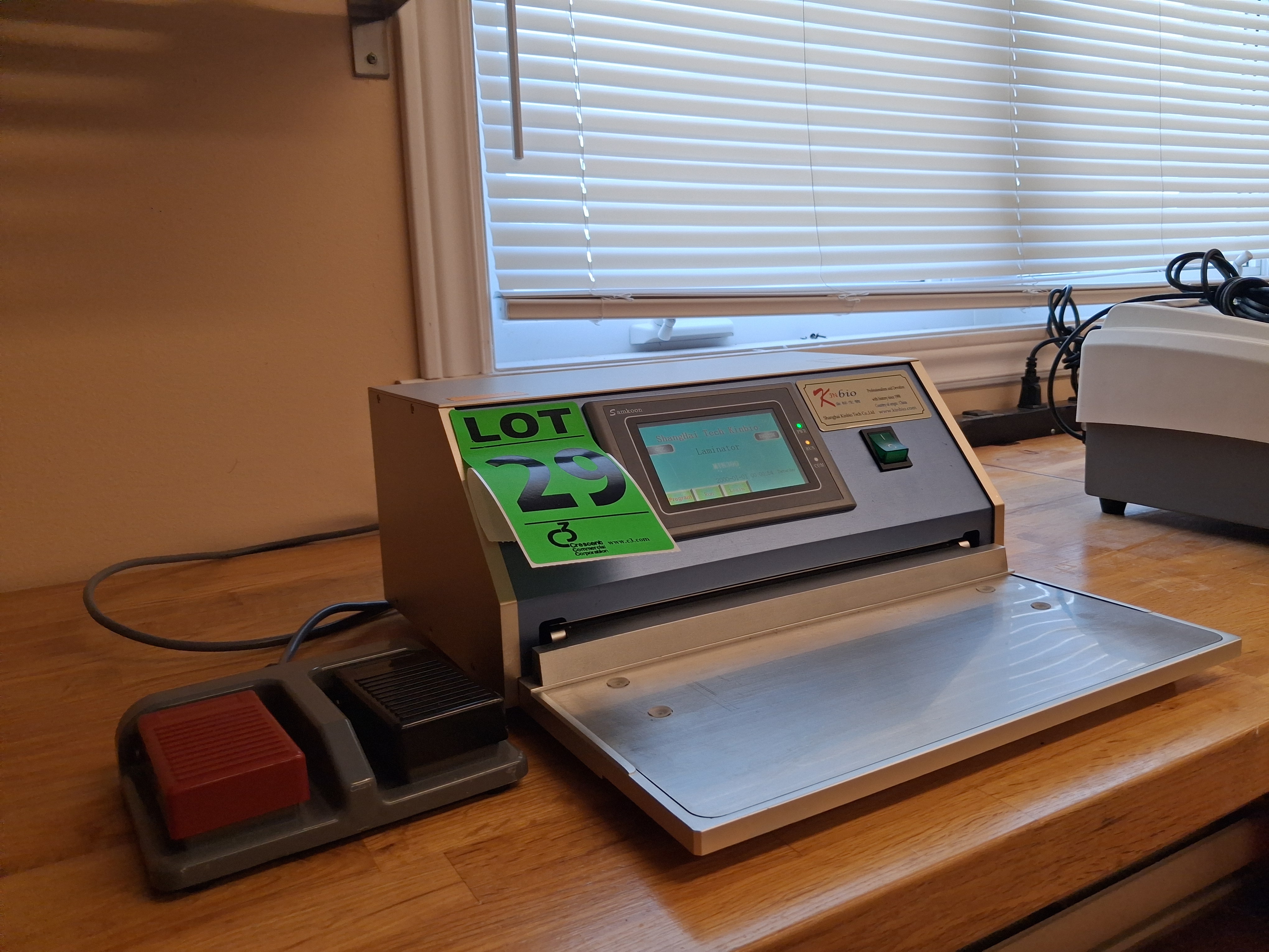 2018 KINBIO MTB300 manual laminator, lot 29